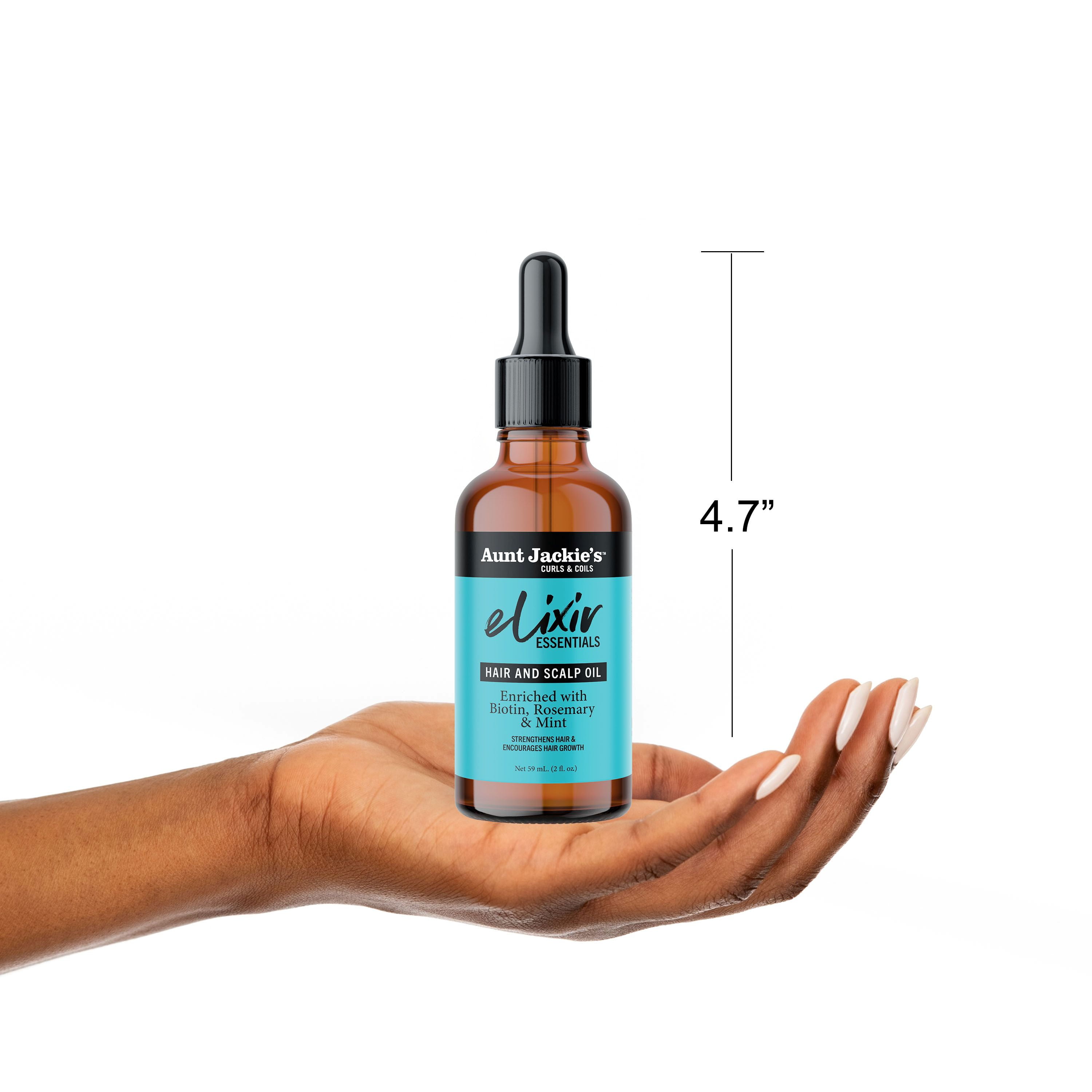 Aunt Jackie's Curls & Coils Elixir Essentials Biotin Rosemary Mint