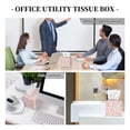 thumbnail image 6 of Uemuo Floral Retro Style Tissue Box Cover Holder, Square with Bottom Belt - PVC Leather Decorative Organizer for Tabletop, Bathroom, Car, Office, 6 of 8