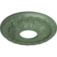thumbnail image 3 of Ekena Millwork 11 3/8"OD x 3 5/8"ID x 1 1/8"P Leaf Ceiling Medallion (Fits Canopies up to 4 3/4"), Hand-Painted Athenian Green, 3 of 7