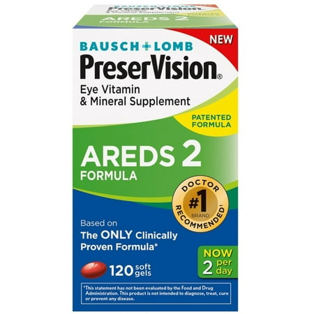 PreserVision AREDS 2 Vitamin & Mineral Supplement, Soft Gels 120 ea (Pack of 4)