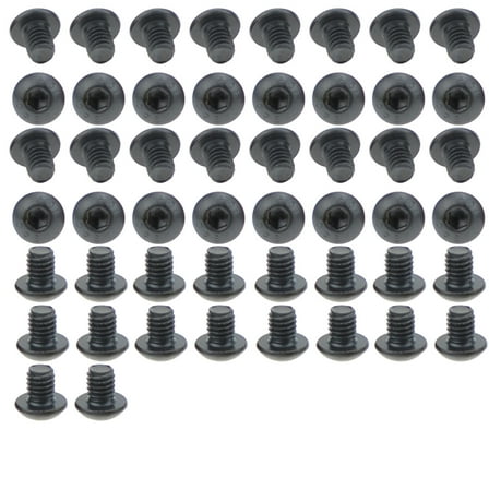 High-Strength Black 10.9 Grade Carbon Steel Round Head Hex Socket Screws M4X10(50pcs)