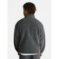 thumbnail image 3 of No Boundaries Faux Shearling Quarter Zip Pullover, Men’s XS-4XL, 3 of 5