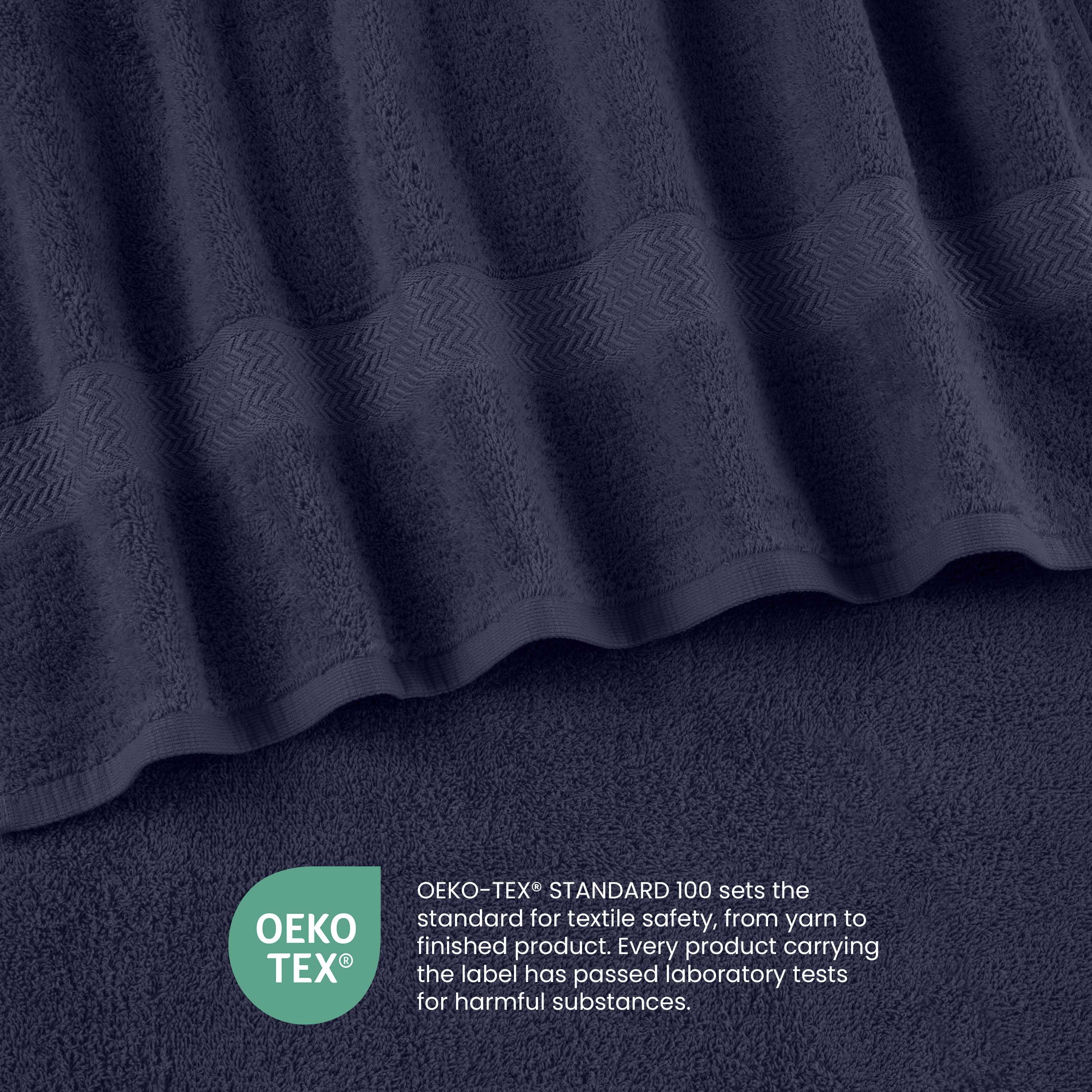 Martex 6-Piece 100% Ringspun Cotton Towel Set, Quick Dry Soft & Absorbent, Dark Blue