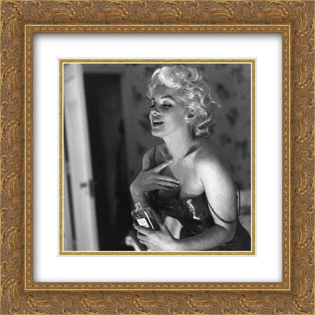 Marilyn Monroe Chanel No. 5 20x20 Double Matted Gold Ornate Framed Movie Star Poster Art