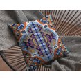thumbnail image 4 of Amrita Sen Boho Flower Broadcloth Indoor Outdoor Zippered Pillow Orange, 4 of 5