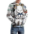 thumbnail image 6 of Pochacco Hoodie 3D Print Pullover Hooded Long Sleeve Sweatshirts Tops Blouse with Pocket for Mens Womens, 6 of 8