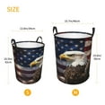 thumbnail image 5 of PHELIKA Eagle And American Flag 01 Laundry Basket 65L Large Foldable Round For Dirty Clothes Toy Storage, 5 of 6