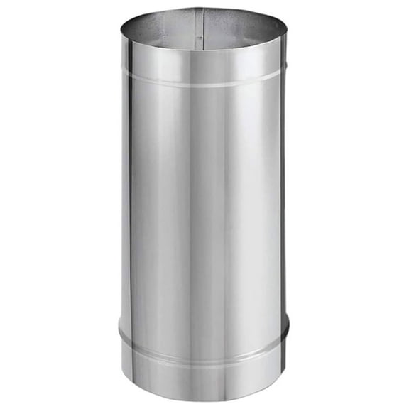 6DBK-24SS 6" Inner Diameter - DuraBlack Stove Pipe - Single Wall - 24", Stainless Steel