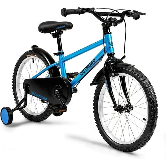 Marknig Kids Bike for Boys & Girls, 14 16 18 Inch Children's Bicycle for Ages 3-9 Years with Training Wheels and Adjustable Seat,Blue