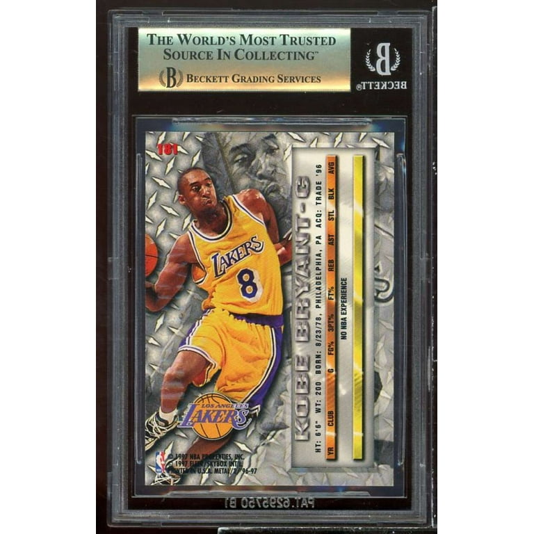 Kobe Bryant Rookie Card 1996-97 Metal #181 BGS 9.5 (9.5 9.5 9.5 10