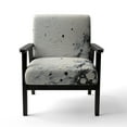 thumbnail image 4 of Designart "Minimalist Wave Grey and White Mid Century" Grey Abstract Collages Upholstered Accent Chair - Modern Arm Chair For Living Room, 4 of 5