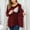 Red, variant on KIHOUT Maternity Woman Tops O-Neck Long Bandage Sleeve Breast-Feeding Pregnant Nursing Blouse