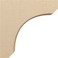 thumbnail image 3 of 8"W x 32"D x 32"H Thin Legacy Rough Cedar Woodgrain TimberThane Corbel, Primed Tan, 3 of 6