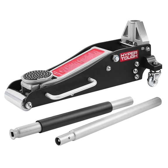 Hyper Tough 1.5 Ton Aluminum and Steel Floor Jack for Compact Cars and Sedans