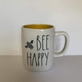 thumbnail image 1 of Rae Dunn BEE HAPPY Mug - Yellow interior - 2020 Limited Edition - Ceramic - very rare!, 1 of 2