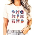 thumbnail image 4 of 4th of July Shirt for Women Patriotic Bows Sweets Family Matching Reunion Tee for Girls Natural Shirt Medium, 4 of 7