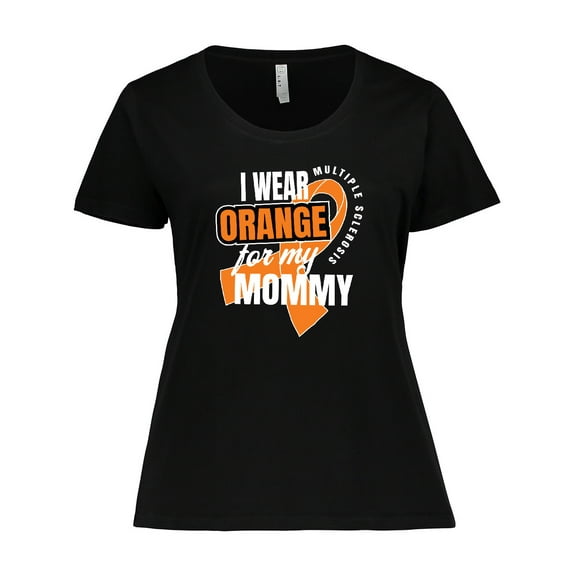 Inktastic I Wear Orange For My Mommy Multiple Sclerosis Awareness Women's Plus Size T-Shirt