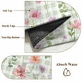 thumbnail image 6 of 2'x6' Rug Runners for Hallways Kitchen, Spring Floral Non Slip Entryway Beside Floor Carpet Runner, Pink Flowers Green Plaid Pastoral Washable Laundry Room Bedroom Throw Rugs Mat for Family Pet, 6 of 8