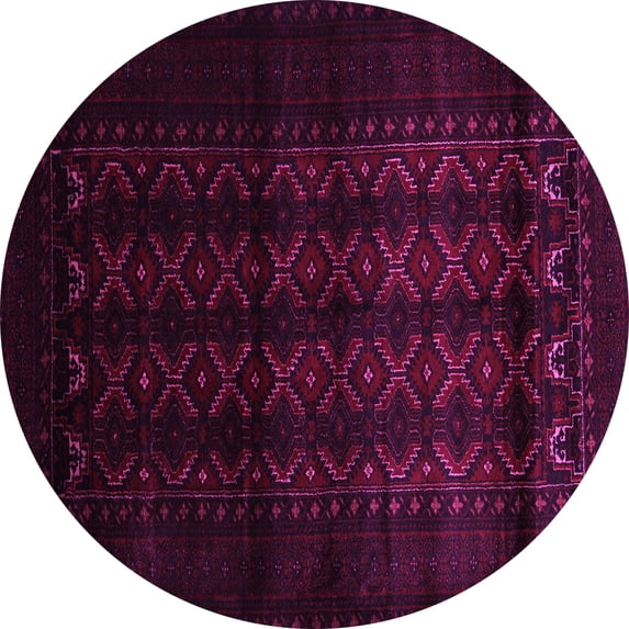 Ahgly Company Indoor Round Southwestern Pink Country Area Rugs, 4' Round