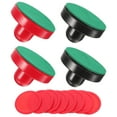 thumbnail image 1 of 16 discos de repuesto de 76 mm para hockey de aire, para mesas de juego, kit de porteros, accesorios para hockey de aire (rojo, azul oscuro)., 1 of 8