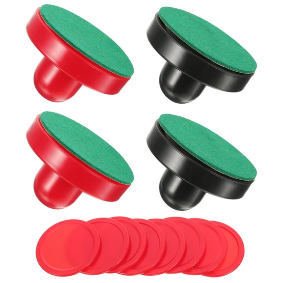 Nestingho 16PCS 76MM Air Hockey Pushers and Pucks Replacement Set for Game Tables with Kit, Air Hockey Accessories in Red and Dark