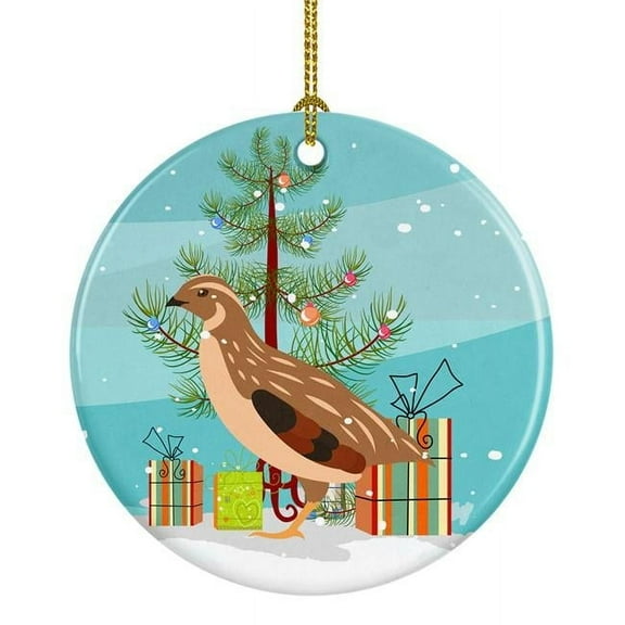 Carolines Treasures BB9322CO1 Golden Phoenix Quail Christmas Ceramic Ornament