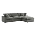 thumbnail image 2 of Modway Commix 4 Piece Down Filled Overstuffed Sectional Sofa Set in Gray, 2 of 5