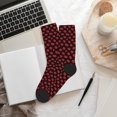 thumbnail image 6 of Xecao Sexy Red Lips Kiss Print Crew Socks for Men and Women, Men's Soft Moisture-wicking Sock, 6 of 7