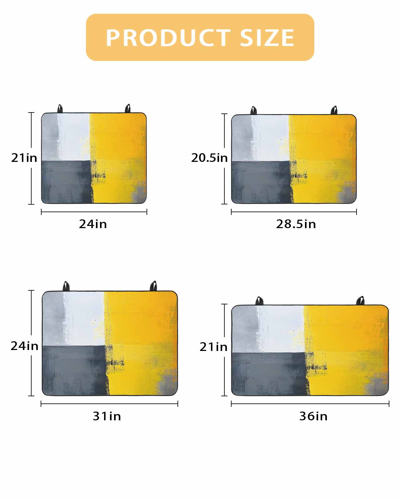 nqOlkjepod Large Induction Cooktop Protector Mat 28.5"x20.5", Yellow Grey Stove Top Covers for Electric Stove, Oil Painting Abstract Artwork Decorative Stove Burner Cover Mats, Glass Top Stove Cover