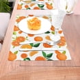 thumbnail image 5 of PUREYAH Table Placemats Set of 6 PCS , Washable Heat Resistant Love Oranges Fruit Table Decorations Placemats for Dining Room Kitchen, 5 of 6