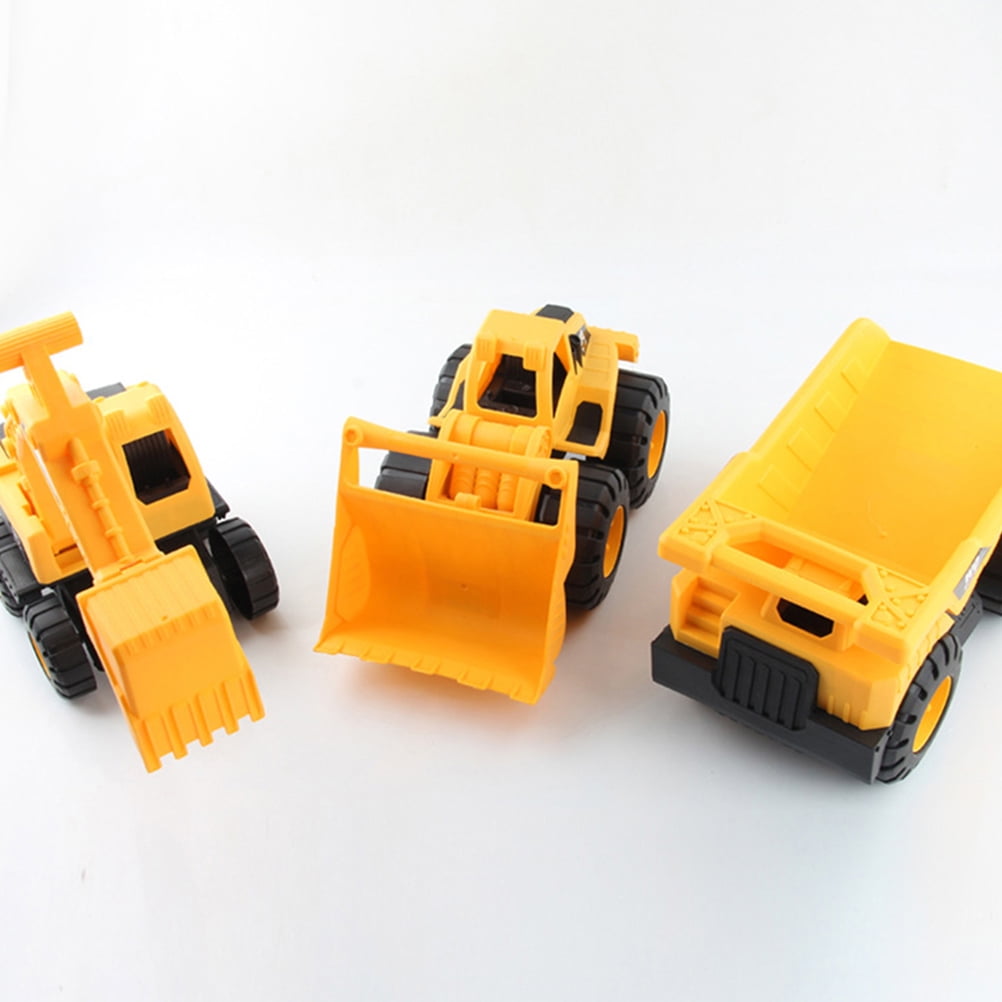 Set De 2 Camiones De Juguete – Excavadora Y Volquete De Construcción, Vehículos De Fricción Sin Pilas Para Niños De 3 A 6 Años