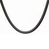 Mens Black Plated Stainless Steel Flat Snake Link Chain Necklace