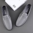 thumbnail image 5 of Men's Casual Loafers Slip On Leather Shoes Comfortable Driving Shoes Male Moccasins Classic Penny Loafer Flats Boat Shoes, 5 of 10