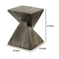 thumbnail image 5 of Benjara 17" Accent Table- Heavy-Duty Durability Cement- Weathered Oak Brown, 5 of 5