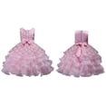thumbnail image 4 of Big Girl Sleeveless Tulle Dress Kids Ruffles Lace Party Wedding Tutu Dresses 3-15T, 4 of 4