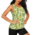 thumbnail image 2 of Easygdp Cute Dinosaurs Cartoon Women's Workout Tank Top, Running Top, Hiking Shirt, Quick-Dry for Running, Yoga, Hiking - Large, 2 of 9