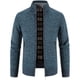 thumbnail image 5 of Suéter tipo cárdigan informal con forro polar para hombre, estilo otoño e invierno, chaqueta de punto, suéter grueso con cuello, 5 of 5