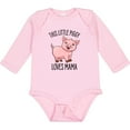 thumbnail image 3 of Inktastic This Little Piggy Loves Mama- cute Boys or Girls Long Sleeve Baby Bodysuit, 3 of 5
