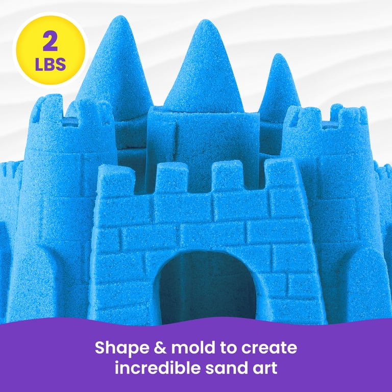 Kinetic Sand 2lb Blue Play Sand, Moldable Sensory photo 2