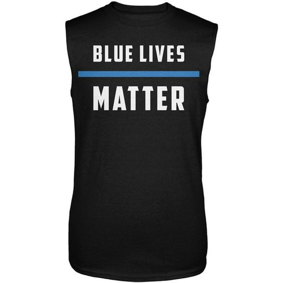 Police Blue Lives Matter Thin Blue Line Mens Sleeveless Shirt