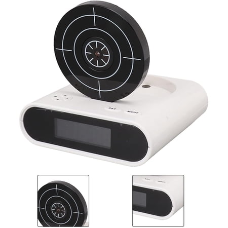 Gun Alarm Clock-Target Digital Alarm Clock-Shooting Tool Alarm Clock Interesting LED Display Ringtones Customization Modern Target Alarm Clock 5V(wwx)