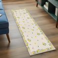thumbnail image 3 of Summer Lemons 2'x6' Runner Rugs for Hallway Kitchen Bedside Non Slip Washable, Pastoral Tropical Fruits Burlap Entryway Rug Runners with Rubber Backing, Long Carpet Runner for Laundry Room, 3 of 8