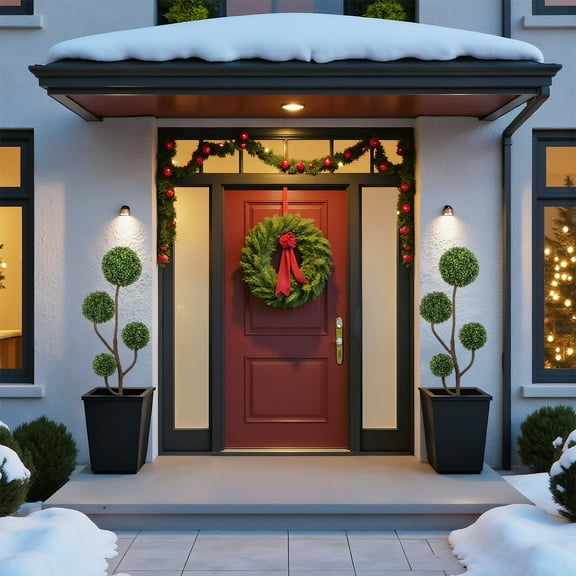 4ft Spiral Topiary Trees Artificial Outdoor Set of 2, 47.2 inch Faux Boxwood Plants Outside - All-Year Green Fake Twisted Tree for Garden Front Porch Planter Decor 4 Foot