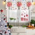 thumbnail image 5 of Spring Flowers Curtain Valances for Windows, Kitchen Valance Window Treatments Panel 2 Pack, Pastoral Daisy Leaves Rustic Botanical Rod Pocket Short Curtains for Bathroom Bedroom 54 x 18 Inch, 5 of 8
