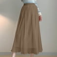 thumbnail image 2 of Sngxgn Skirts for Women Pleated Skirts with High Waisted(Khaki,One Size), 2 of 5