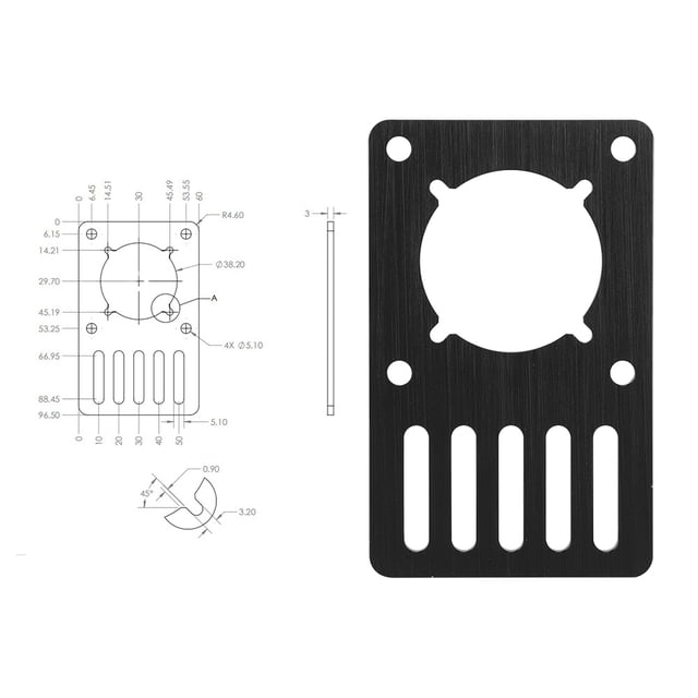 3D Printer Mount Plate, High Temp NEMA23 Motor Mounting Plate Premium Material For DIY For Industry For NEMA23