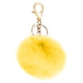 thumbnail image 2 of Llavero Con Pompón Piel Esponjosa Conejo Sintética Felpa Suave () Amarillo, 2 of 3