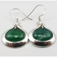 thumbnail image 2 of SilverStarJewel 925 Solid Silver Unseen Green Onyx Heart High Polished Earrings 3.2CM Online Buy, 2 of 3