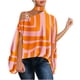 thumbnail image 1 of Tops Para Mujer, Camisas de Manga Larga, Blusas Con Hombros Descubiertos, Informal, Media Manga de Murciélago, Cuello Halter, Estampado, Jersey Suelto Liso Odeerbi  ODB153587, 1 of 5