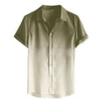 thumbnail image 1 of FAIWAD Men's Gradient Shirts Short Sleeve Button Down Lapel Tops Summer Casual Lightweight Breathable Shirts, 1 of 3